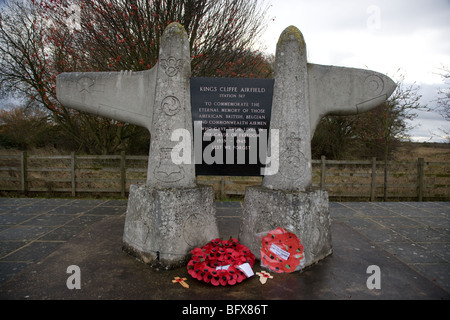 Kings Cliffe Airfield Memoriale di guerra Foto Stock