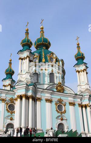 La santa Chiesa di Santandrea a Kiev , Ucraina Foto Stock