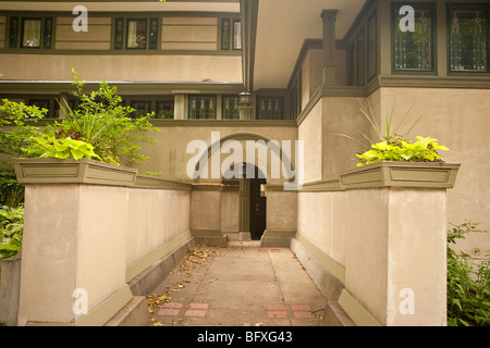 Frank Thomas House dall architetto Frank Lloyd Wright, Frank Lloyd Wright Historic District, Oak Park, Illinois, Stati Uniti Foto Stock