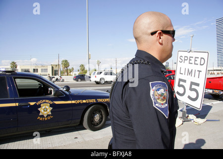 Nevada Highway Patrol Trooper Stato, Las Vegas. Foto Stock