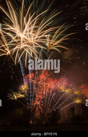 Il Castello di Kenilworth annuale di fuochi d'artificio Foto Stock