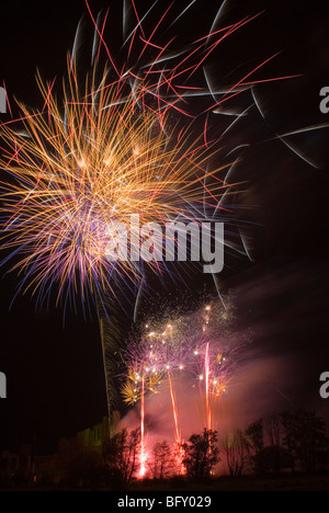 Il Castello di Kenilworth annuale di fuochi d'artificio Foto Stock