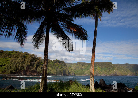 Keanae Penisola, Hana Costa, Maui, Hawaii Foto Stock