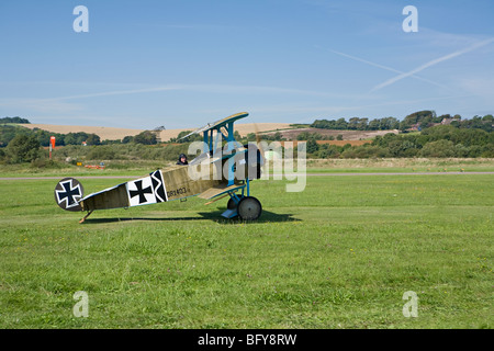 Fokker DR1 triplano piano. Sussex, Inghilterra. Foto Stock