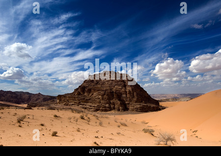 Viste e vedute del deserto in Giordania Foto Stock