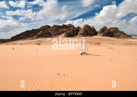 Viste e vedute del deserto in Giordania Foto Stock