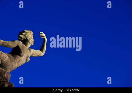 Statua di Venere, simbolo della città, abbassare la piazza del mercato, Freudenstadt, Foresta Nera, Baden-Wuerttemberg, Germania, Europa Foto Stock