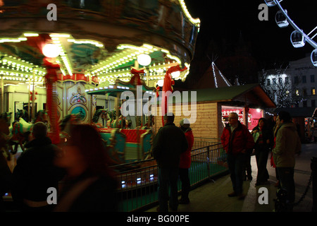 Mercato continentale, Municipio di Belfast, Belfast, Irlanda del Nord Foto Stock