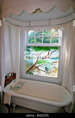 Kingfisher camera, uno dei themed le camere Sooke Harbour House locanda di lusso sull'Isola di Vancouver. Foto Stock