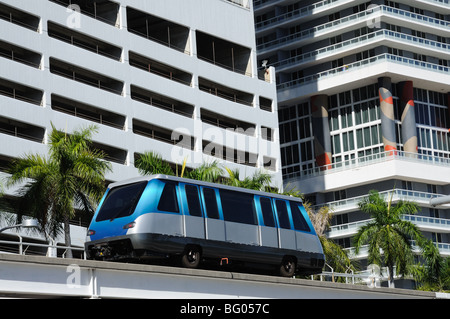 Completamente automatizzata di Miami Centro citta' sistema di treno Foto Stock
