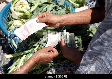 Mercado Central il principale mercato comunale in Antigua Guatemala. Foto Stock