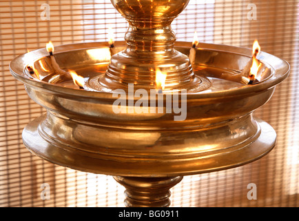 Indiana tradizionale lampada a olio, India, Asia Foto Stock