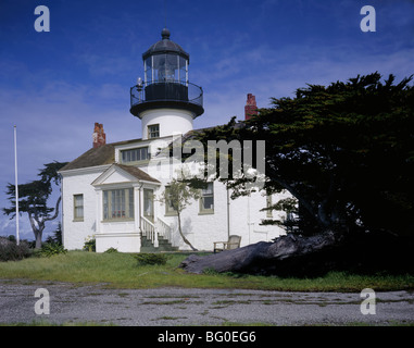 CALIFORNIA - Point Pinos Lighthouse in Pacific Grove vicino Monterey. Foto Stock
