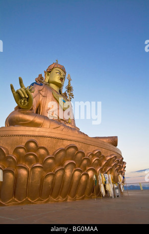 Padmasambhava statua, Samdruptse, Namchi, Sikkim, India, Asia Foto Stock