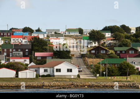 Nuovo alloggiamento, Port Stanley nelle isole Falkland, Sud America Foto Stock