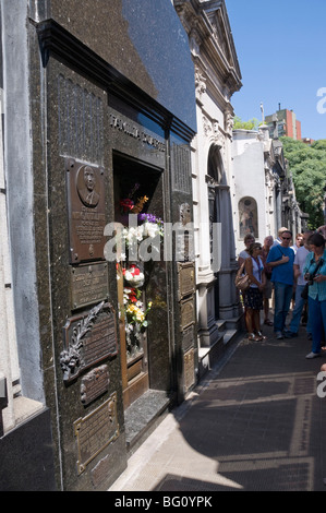 Tomba di Eva Peron (Evita), Cementerio de la Recoleta, il Cimitero di Recoleta, Buenos Aires, Argentina, Sud America Foto Stock