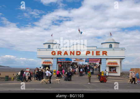 Grand Pier, Weston-super-Mare, Somerset, Inghilterra, Regno Unito, Europa Foto Stock