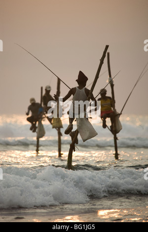 Stilt pescatori, Koggala, Sri Lanka Foto Stock