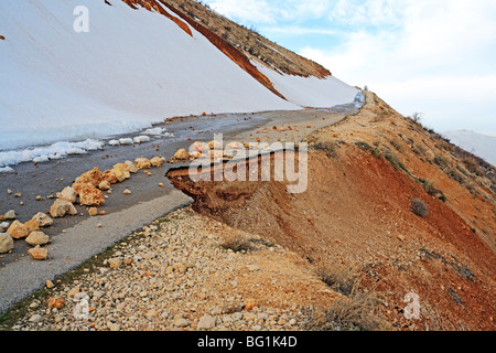 Strada di Montagna, Bekaa valley, Libano Foto Stock