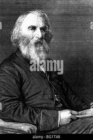 HENRY Wadsworth Longfellow - poeta americano 1807-1882 Foto Stock