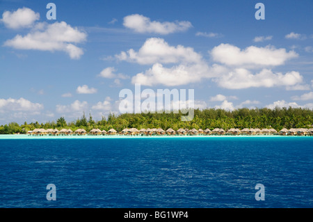 Motu Tevairoa, Bora-Bora, Polinesia francese, Oceano Pacifico del Sud e del Pacifico Foto Stock