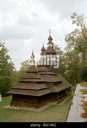 Viaggi nel mondo. Carpazi Ruteni chiesa di San Michele Arcangelo nella città antica di Praga nella Repubblica Ceca in Europa Orientale. Cultura Foto Stock