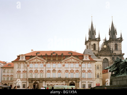 Viaggi nel mondo. Goltz Palazzo Kinsky Galleria Nazionale nella città antica di Praga nella Repubblica Ceca in Europa Orientale. Storia e cultura Wanderlust Foto Stock