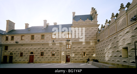 Viaggi nel mondo. Il Palazzo Schwarzenberg Palais in Hradcany nella città antica di Praga nella Repubblica Ceca in Europa Orientale. Storia e cultura Foto Stock