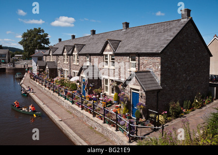 Canal Wharf a Brecon Galles. Regno Unito. Foto Stock