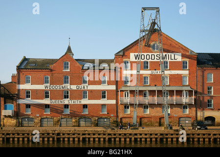 Woodsmill Quay, Queens Staith, York, North Yorkshire, Regno Unito. Foto Stock