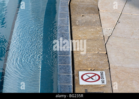 Varie viste di un condominio piscina. Foto Stock