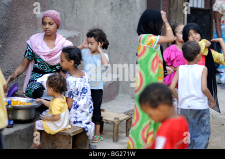 Ndia Kuu scena, Città Vecchia, Mombasa, in Kenya Foto Stock