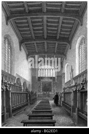 St John's College di Cambridge - Cappella interno Foto Stock