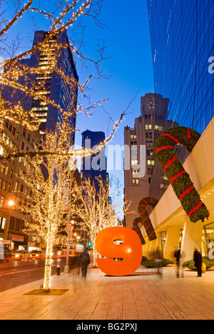 Natale a New York 57th Street Fifth Avenue Foto Stock