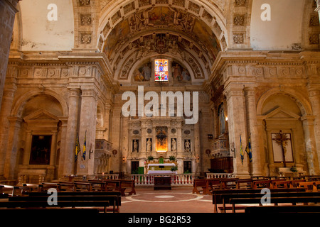Interno della Madonna di San Biagio vicino a Montepulciano in Toscana Italia Foto Stock