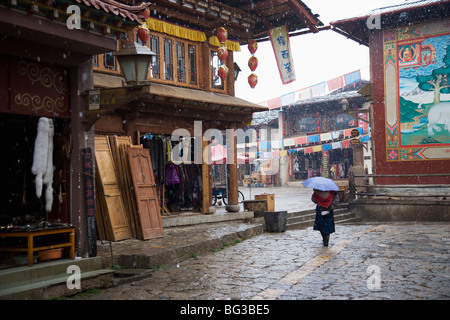 Shangri-La, precedentemente Zhongdian, sul confine tibetano, Shangri-La Regione, Provincia di Yunnan in Cina, Asia Foto Stock