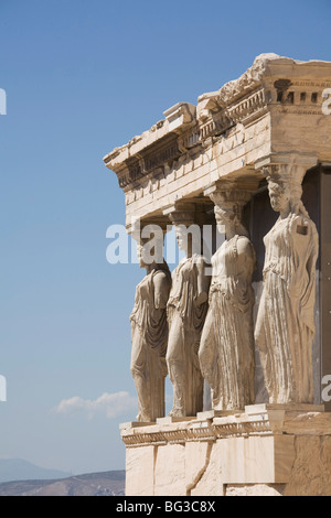 L'Eretteo tempio, Acropolis, Sito Patrimonio Mondiale dell'UNESCO, Atene, Grecia, Europa Foto Stock