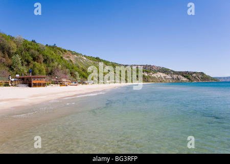 Albena Beach, il litorale del Mar Nero, Bulgaria, Europa Foto Stock