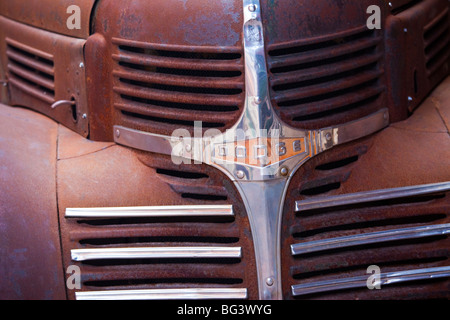 Vintage Dodge carrello all'Gooderham e mosto Distillery District a Toronto in Canada Foto Stock