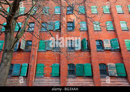 Vittoriano edificio in fabbrica a Gooderham e mosto Distillery District a Toronto in Canada Foto Stock