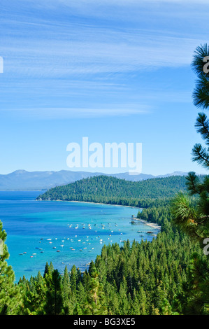 Lake Tahoe scena, California, Stati Uniti d'America, America del Nord Foto Stock
