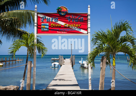 Honduras, isole di Bay, Roatan, West End Foto Stock