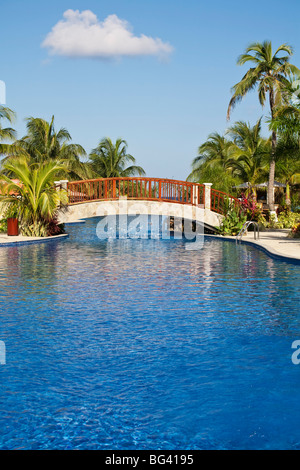 Honduras, isole di Bay, Roatan, West Bay, il Paradise Beach Club Foto Stock