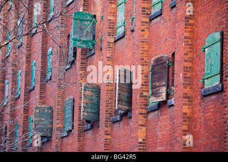 Vittoriano edificio in fabbrica a Gooderham e mosto Distillery District a Toronto in Canada Foto Stock