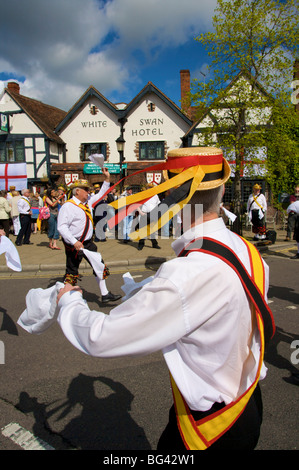 Morris Dancing, Stratford upon Avon, England, Regno Unito Foto Stock