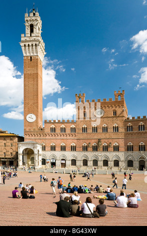 Piazza del Campo a Siena, Toscana, Italia Foto Stock