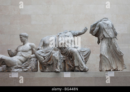 Inghilterra, Londra, British Museum, marmi di Elgin dal Partenone di Atene del IV secolo A.C. Foto Stock