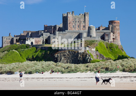 Inghilterra, Northumberland, Bamburgh, Bamburgh Castle Foto Stock
