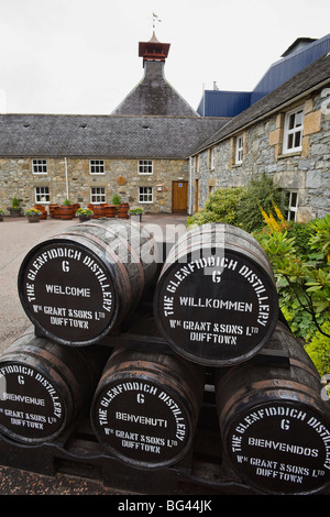 La Scozia, Speyside, Dufftown, Glenfiddich distilleria di whisky Foto Stock