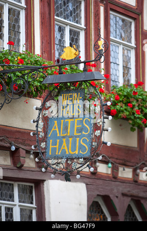 Altes Haus, Bacharach, Valle del Reno, Germania Foto Stock